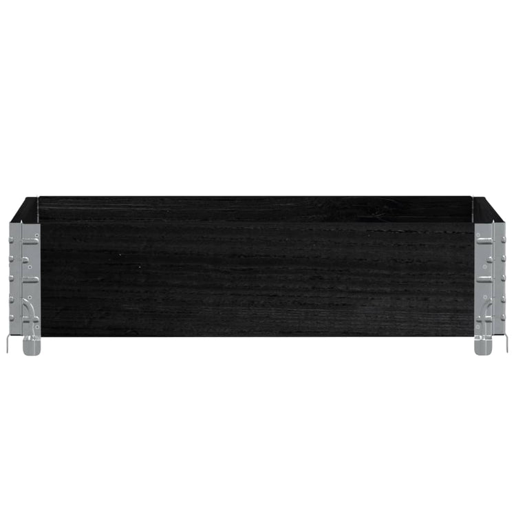 Vidaxl paletopzetrand 80x60 cm pin solide noir