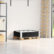 Vidaxl paletopzetrand 80x60 cm pin solide noir