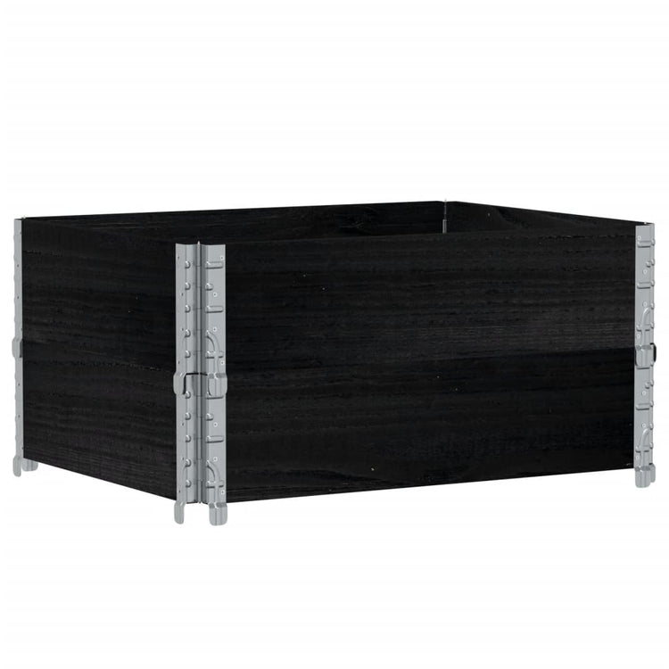Vidaxl paletopzetranden 2 st 80x60 cm pin solide noir