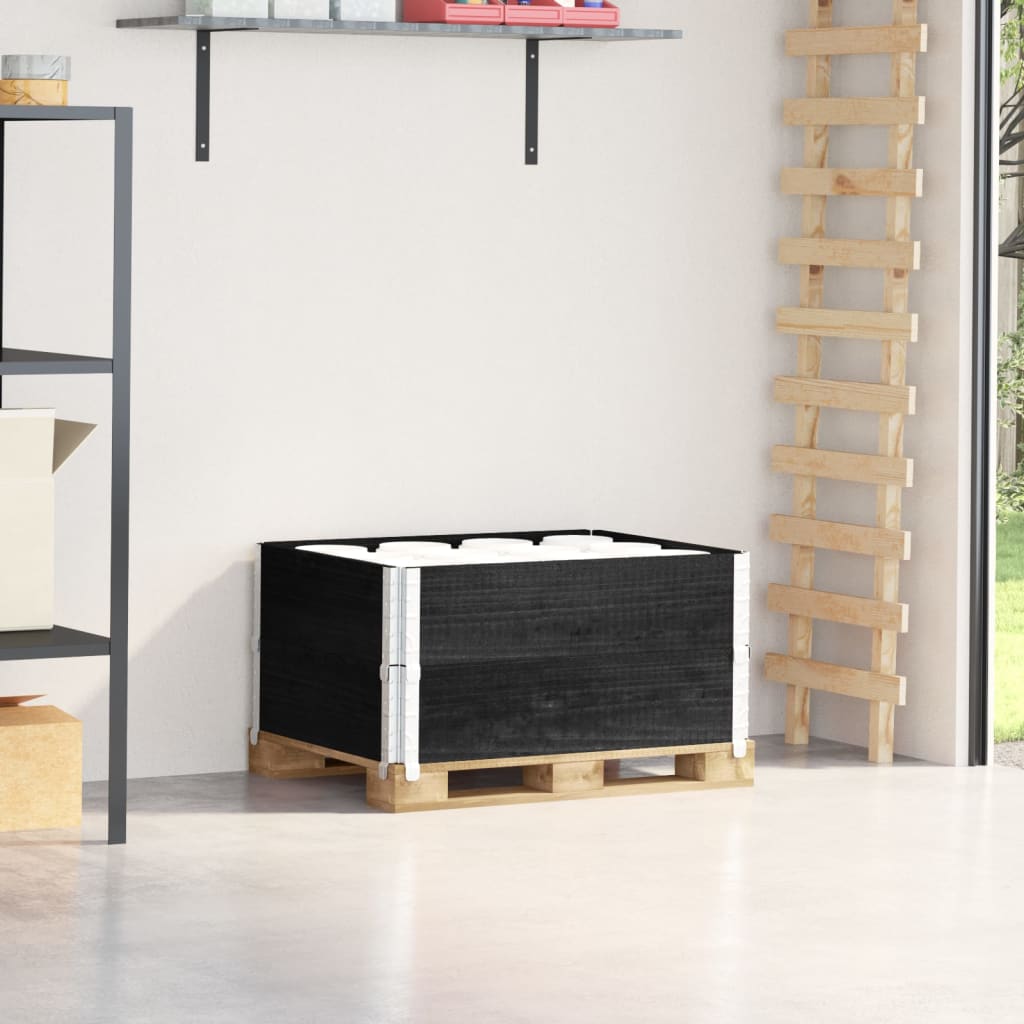 Vidaxl paletopzetranden 2 st 80x60 cm pin solide noir