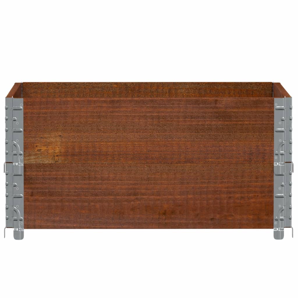 Vidaxl paletopzetranden 2 st 80x60 cm pin solide brun