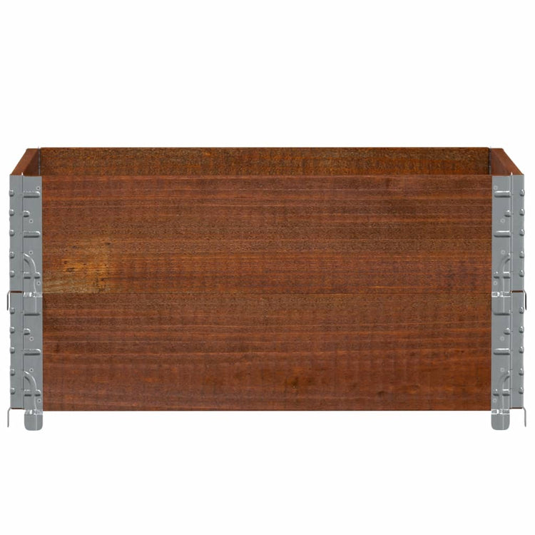 Vidaxl paletopzetranden 2 st 80x60 cm pin solide brun