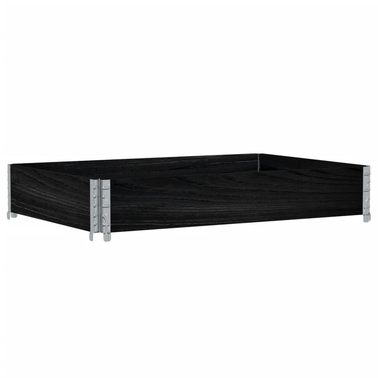 Vidaxl paletopzetrand 120x80 cm pin solide noir