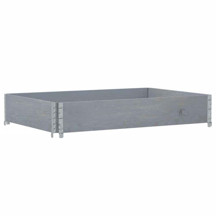 Vidaxl paletopzetrand 120x80 cm en pin solide gris