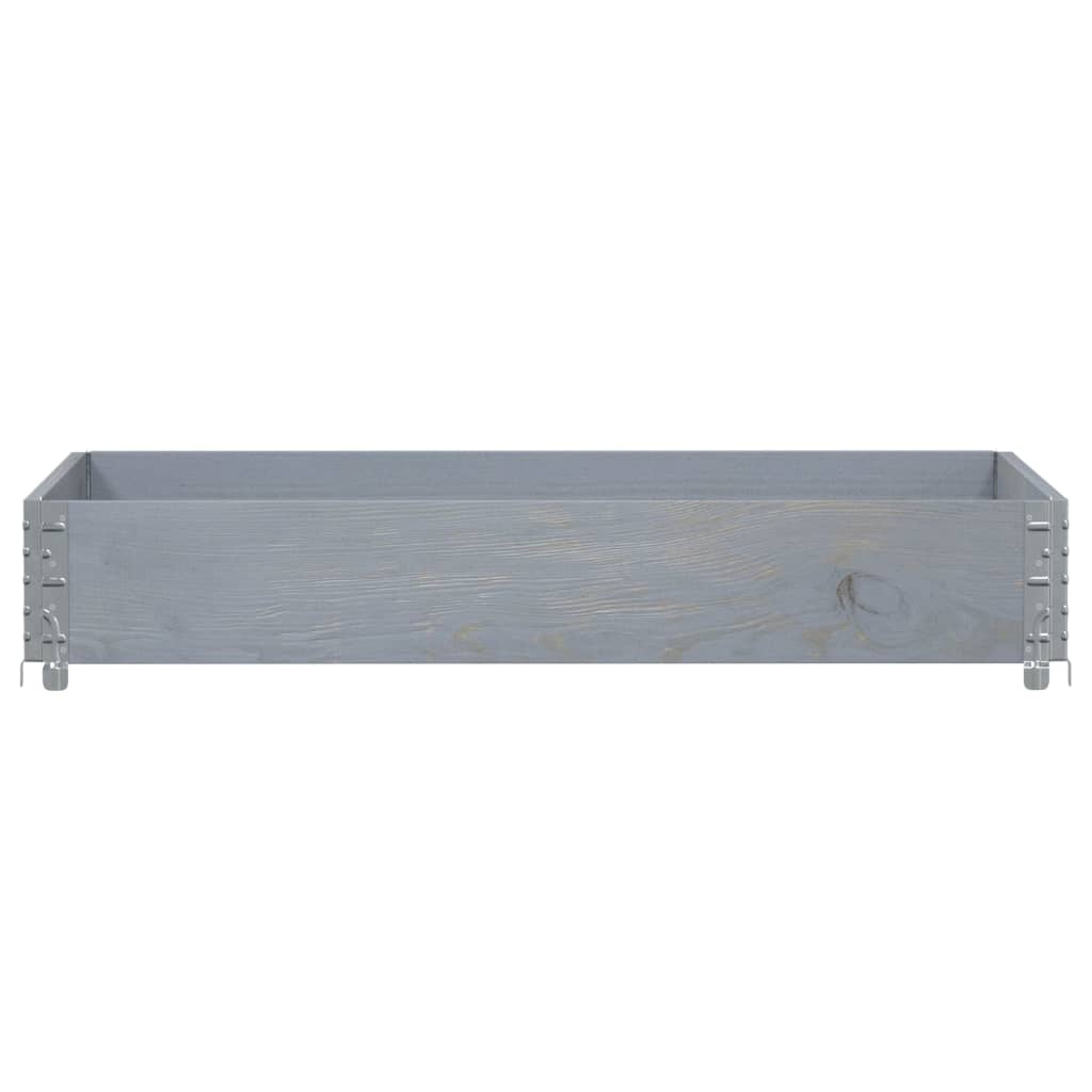 Vidaxl paletopzetrand 120x80 cm en pin solide gris