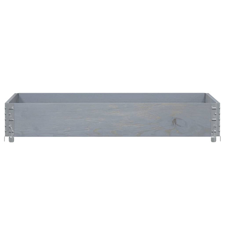 Vidaxl paletopzetrand 120x80 cm en pin solide gris