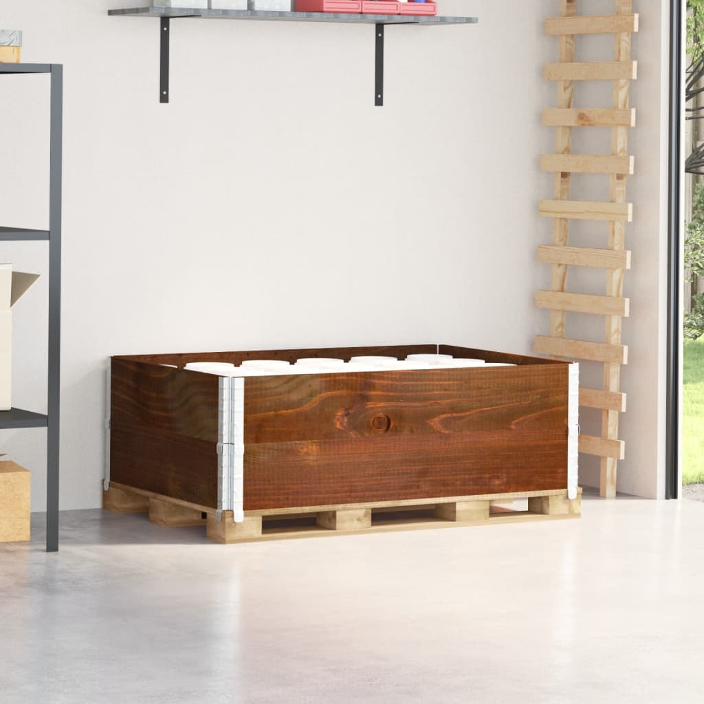 Vidaxl paletopzetranden 2 pcs 120x80 cm de pin solide brun