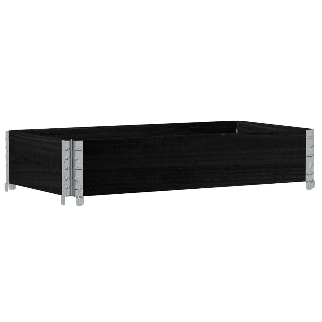Vidaxl paletopzetrand 100x50 cm pin solide noir
