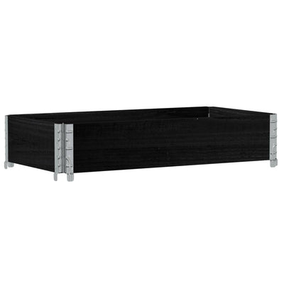 Vidaxl paletopzetrand 100x50 cm pin solide noir