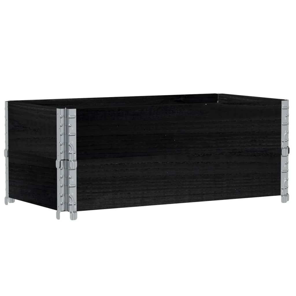 Vidaxl paletopzetranden 2 pcs 100x50 cm pin solide noir