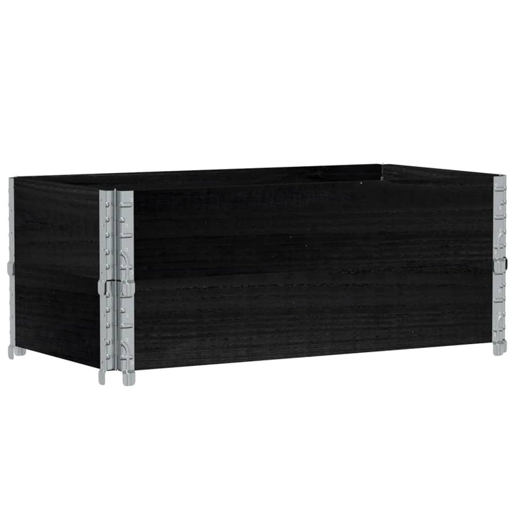 Vidaxl paletopzetranden 2 pcs 100x50 cm pin solide noir