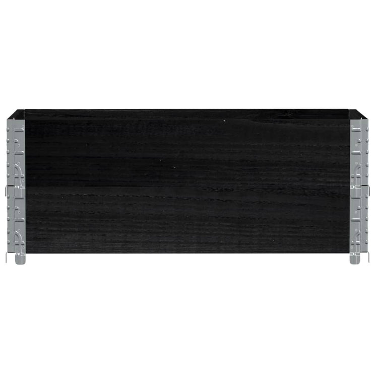 Vidaxl paletopzetranden 2 pcs 100x50 cm pin solide noir