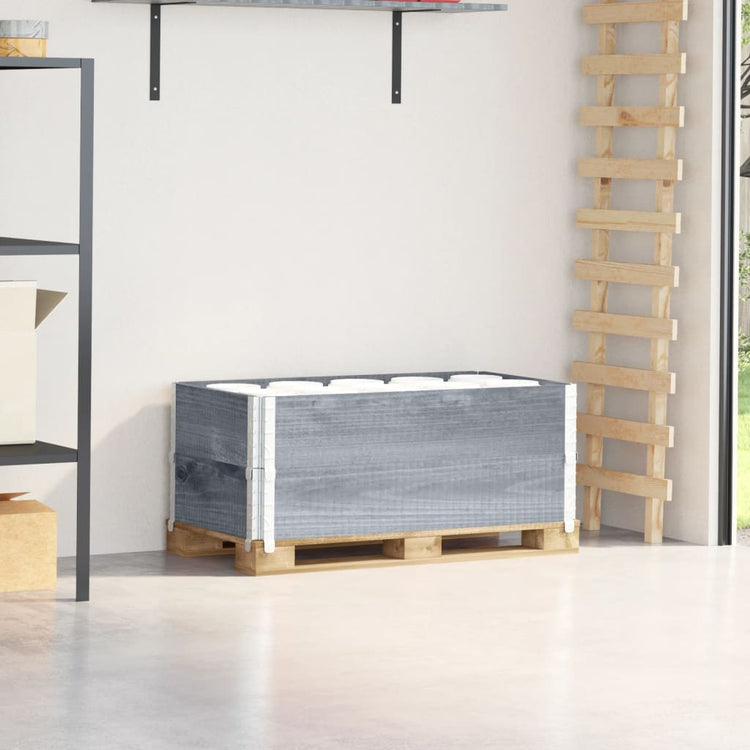 Vidaxl paletopzetranden 2 pcs 100x50 cm en pin solide gris
