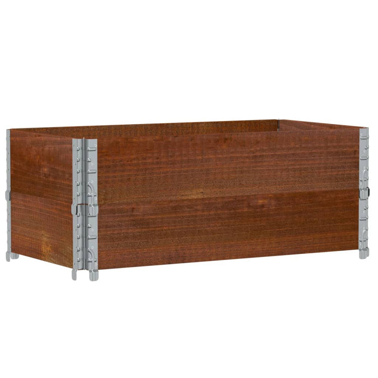 Vidaxl paletopzetranden 2 pcs 100 x 50 cm de pin solide brun