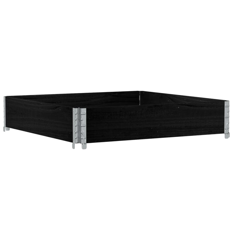 Vidaxl paletopzetrand 100x100 cm pin solide noir