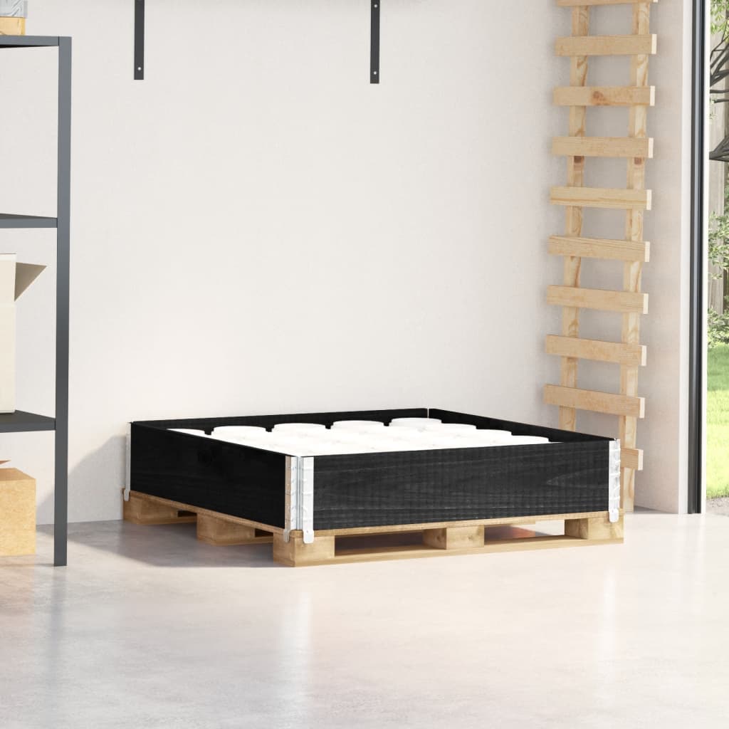 Vidaxl paletopzetrand 100x100 cm pin solide noir