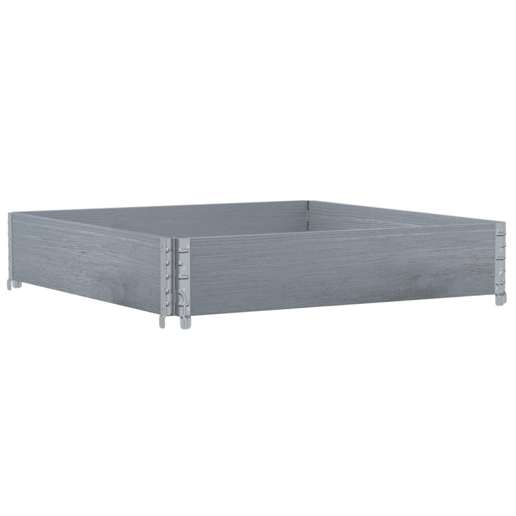 Vidaxl paletopzetrand 100x100 cm de pin massif gris