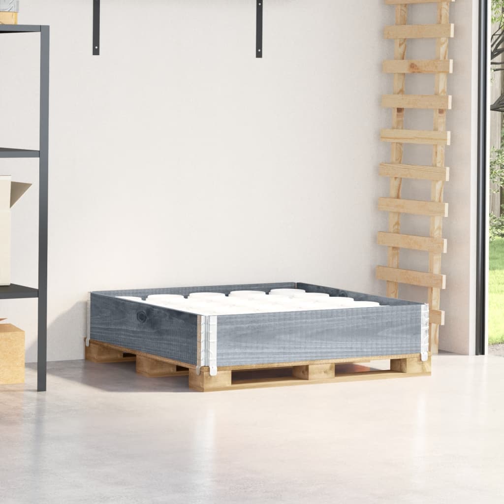 Vidaxl paletopzetrand 100x100 cm de pin massif gris