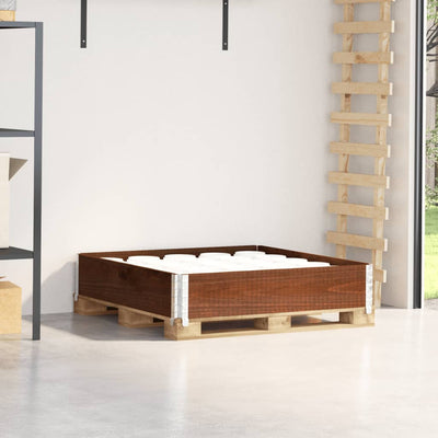 Vidaxl paletopzetrand 100x100 cm pin solide brun