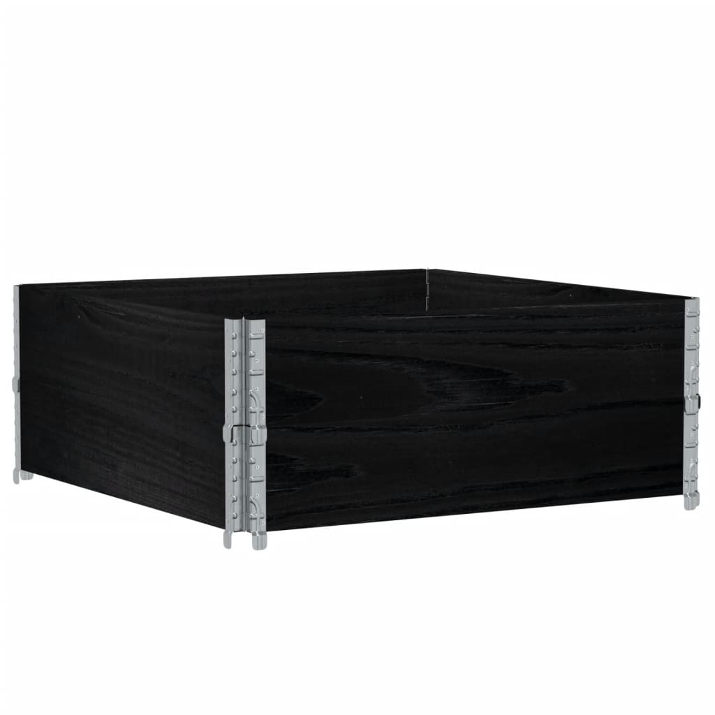 Vidaxl paletopzetranden 2 pcs 100x100 cm pin solide de pin noir