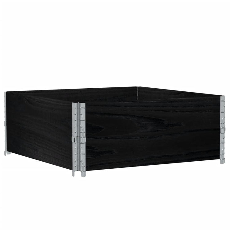 Vidaxl paletopzetranden 2 pcs 100x100 cm pin solide de pin noir