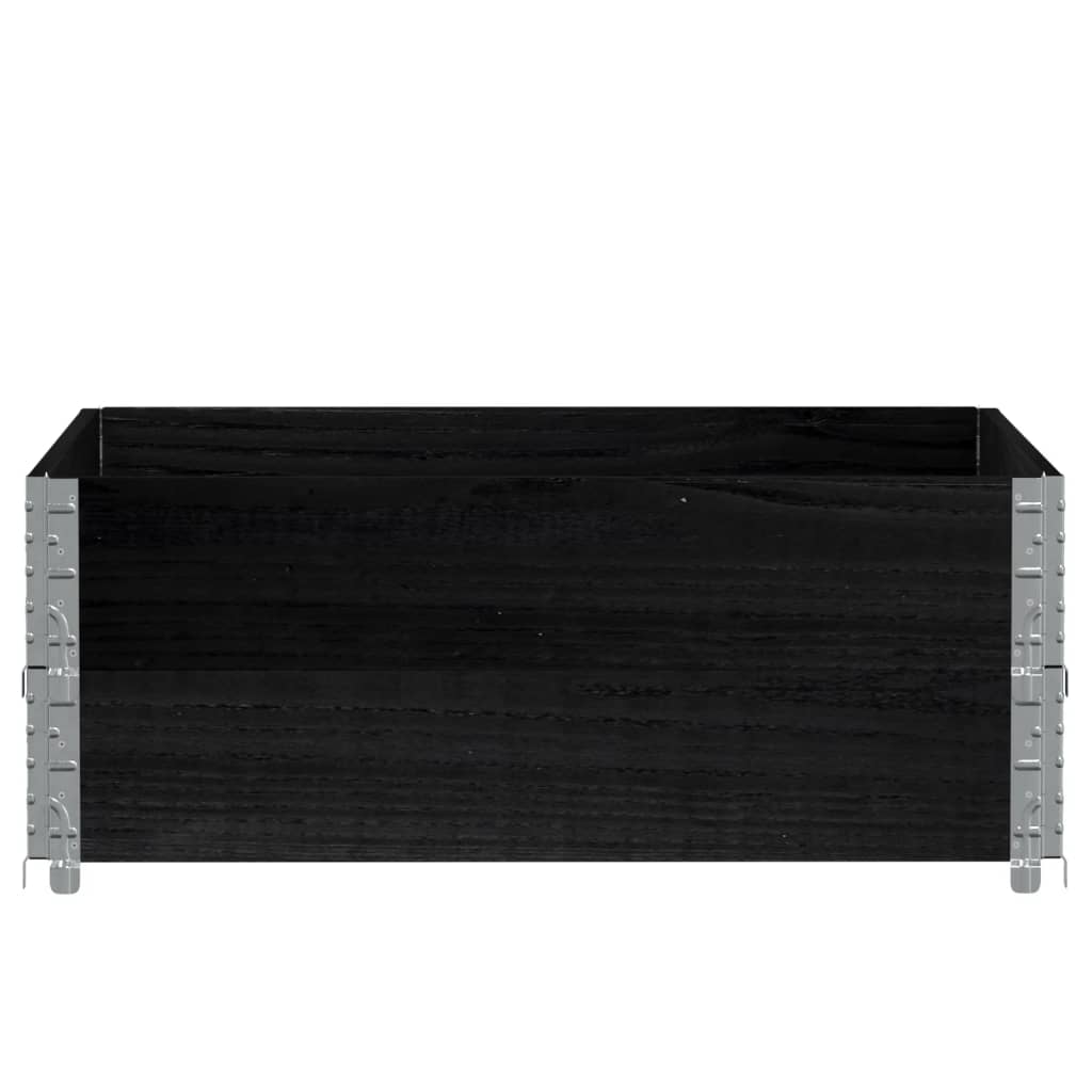 Vidaxl paletopzetranden 2 pcs 100x100 cm pin solide de pin noir