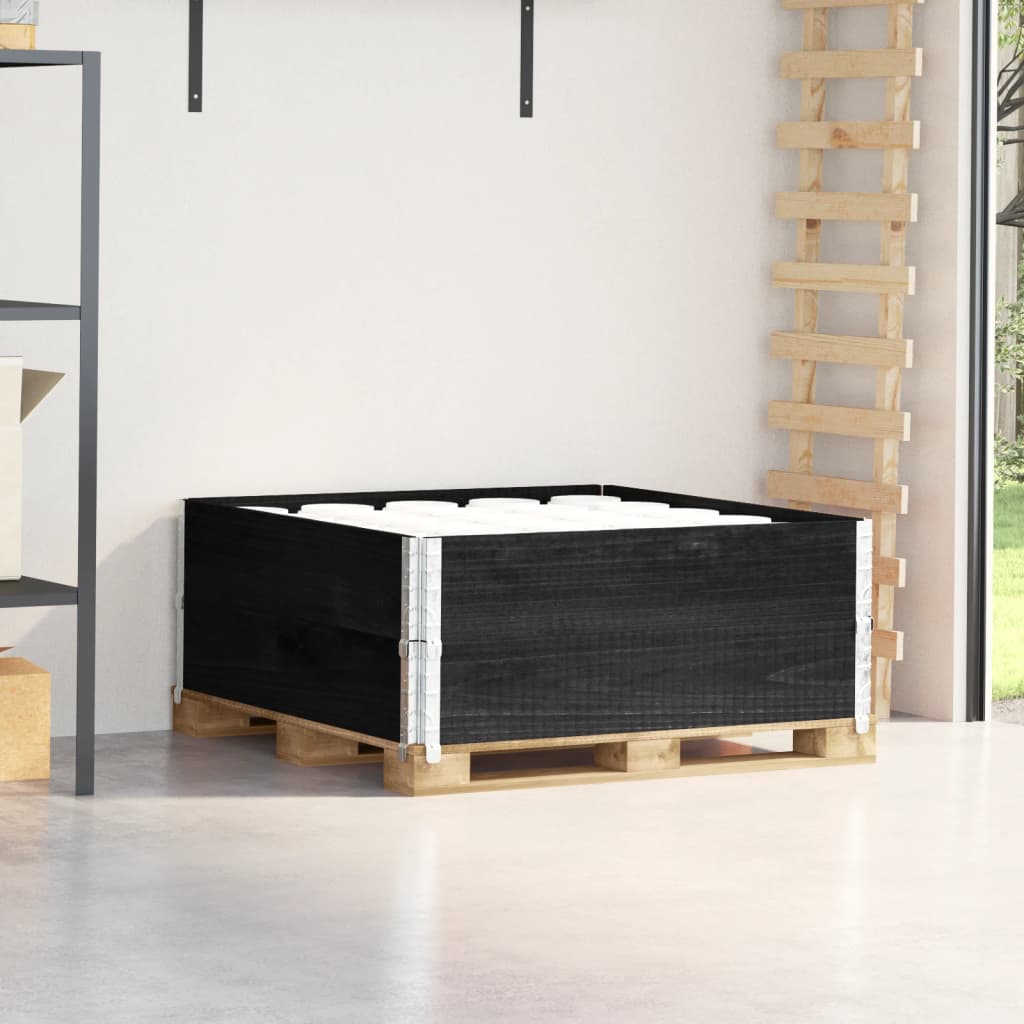 Vidaxl paletopzetranden 2 pcs 100x100 cm pin solide de pin noir