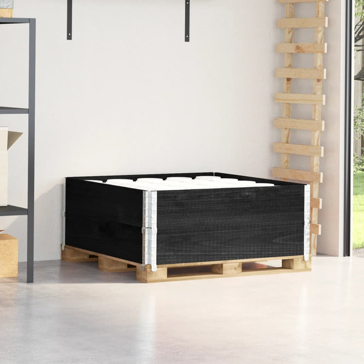 Vidaxl paletopzetranden 2 pcs 100x100 cm pin solide de pin noir