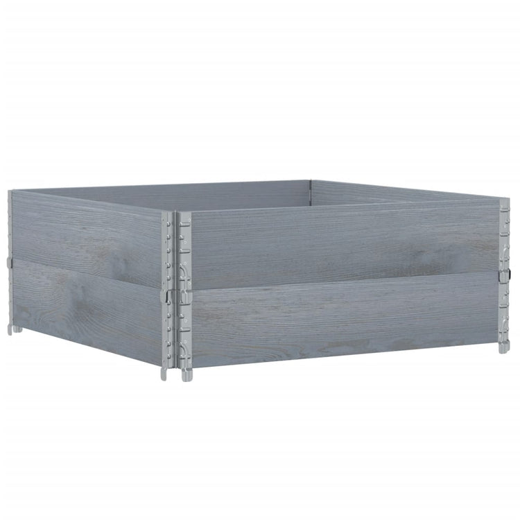 Vidaxl paletopzetranden 2 pcs 100x100 cm de pin massif gris gris