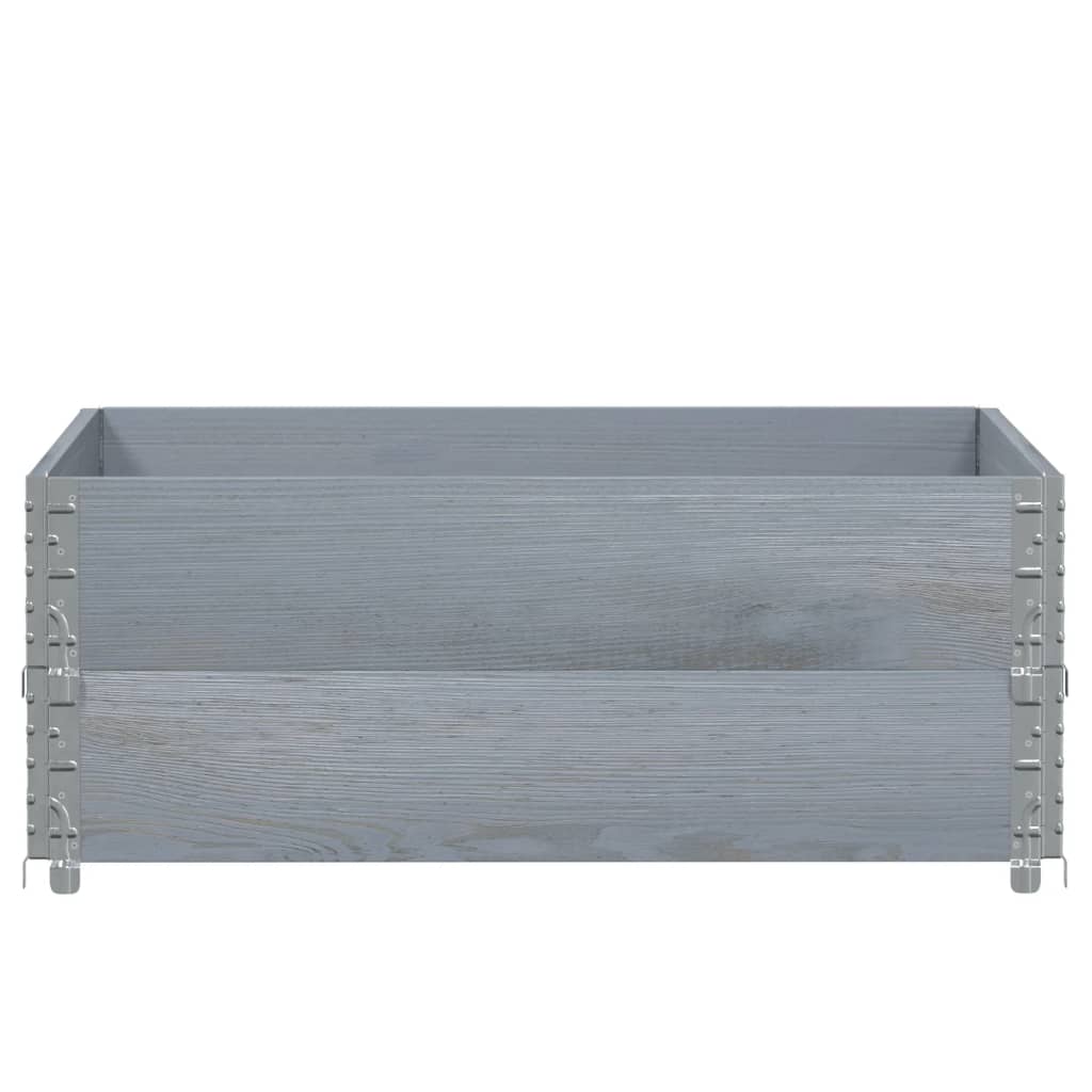 Vidaxl paletopzetranden 2 pcs 100x100 cm de pin massif gris gris