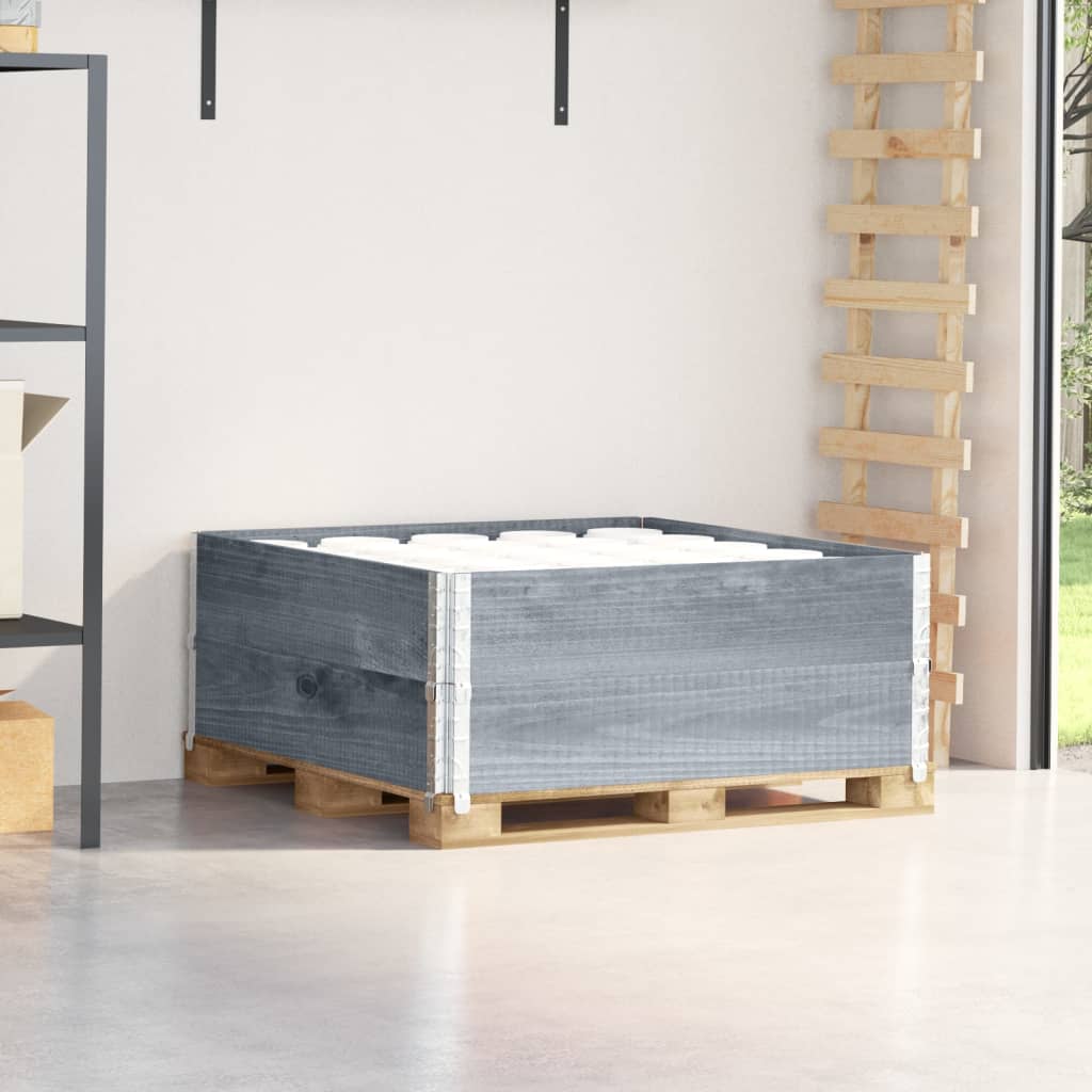 Vidaxl paletopzetranden 2 pcs 100x100 cm de pin massif gris gris