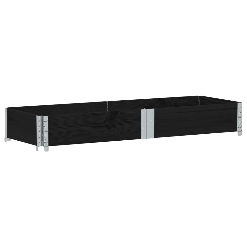Vidaxl paletopzetrand 150x50 cm pin solide noir