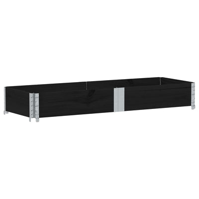 Vidaxl paletopzetrand 150x50 cm pin solide noir
