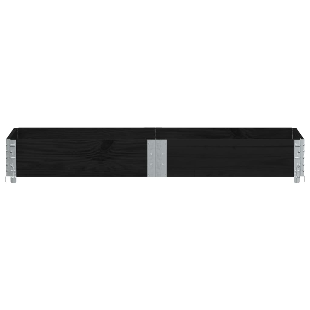 Vidaxl paletopzetrand 150x50 cm pin solide noir