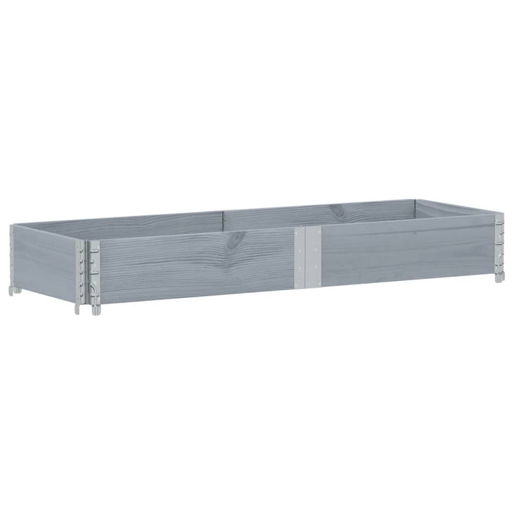 Vidaxl paletopzetrand 150x50 cm en pin solide gris