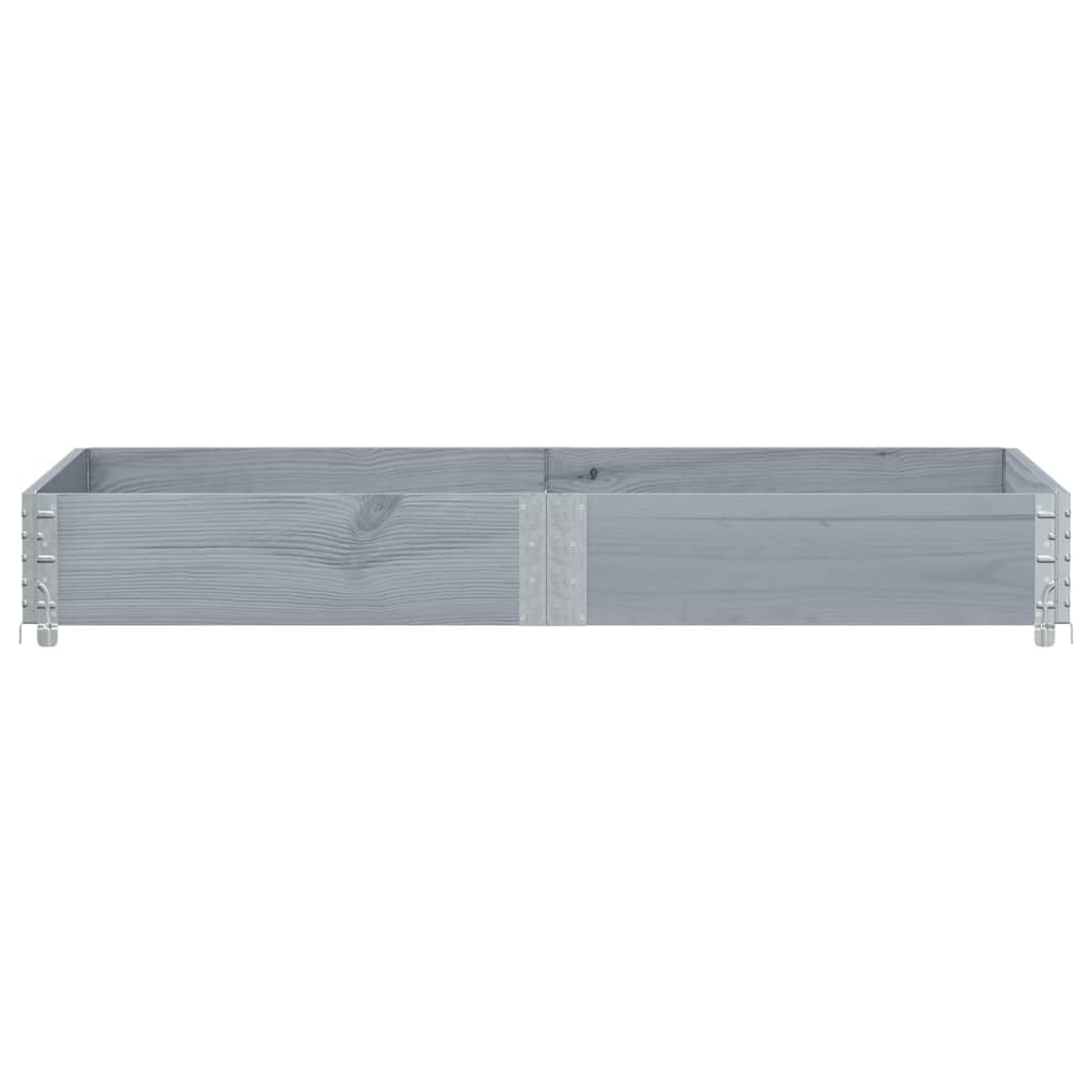 Vidaxl paletopzetrand 150x50 cm en pin solide gris