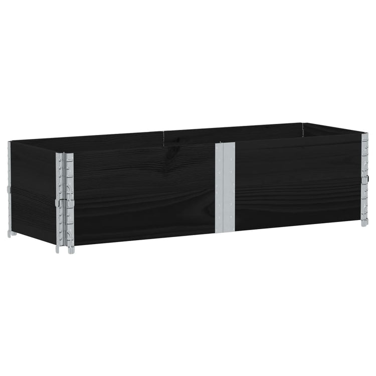Vidaxl paletopzetranden 2 st 150x50 cm pin solide pin noir