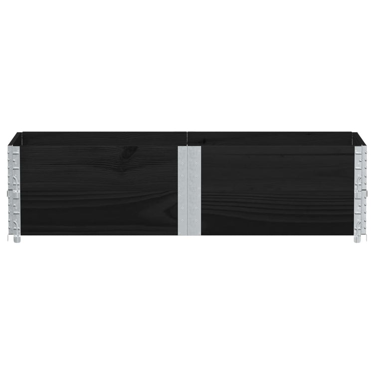 Vidaxl paletopzetranden 2 st 150x50 cm pin solide pin noir