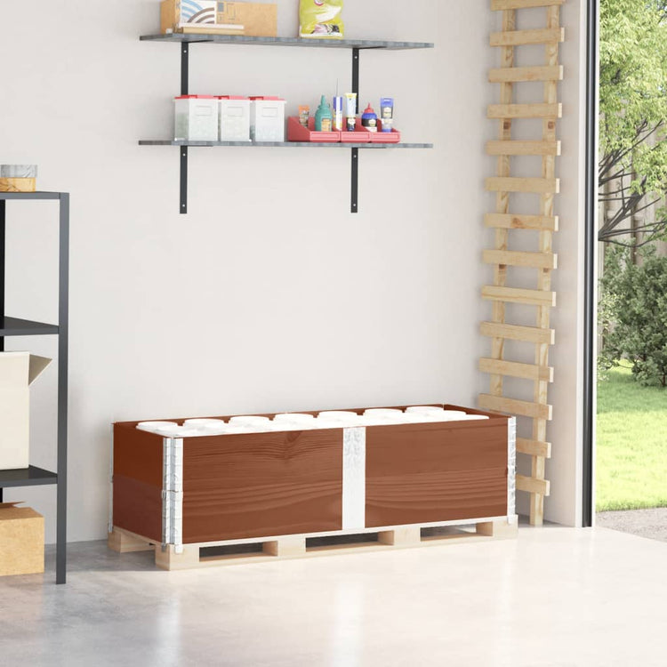 Vidaxl paletopzetranden 2 st 150x50 cm de pin solide brun