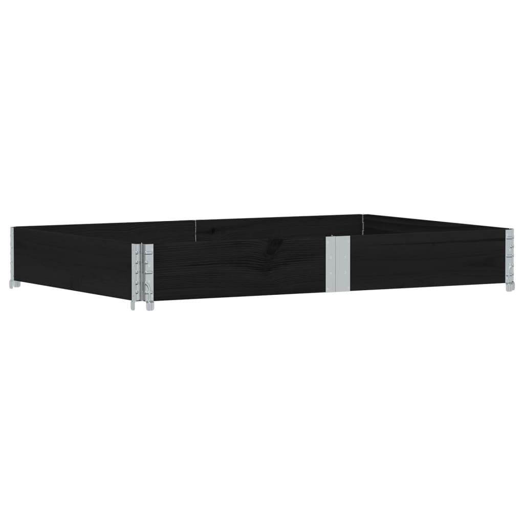 Vidaxl paletopzetrand 150x100 cm pin solide noir