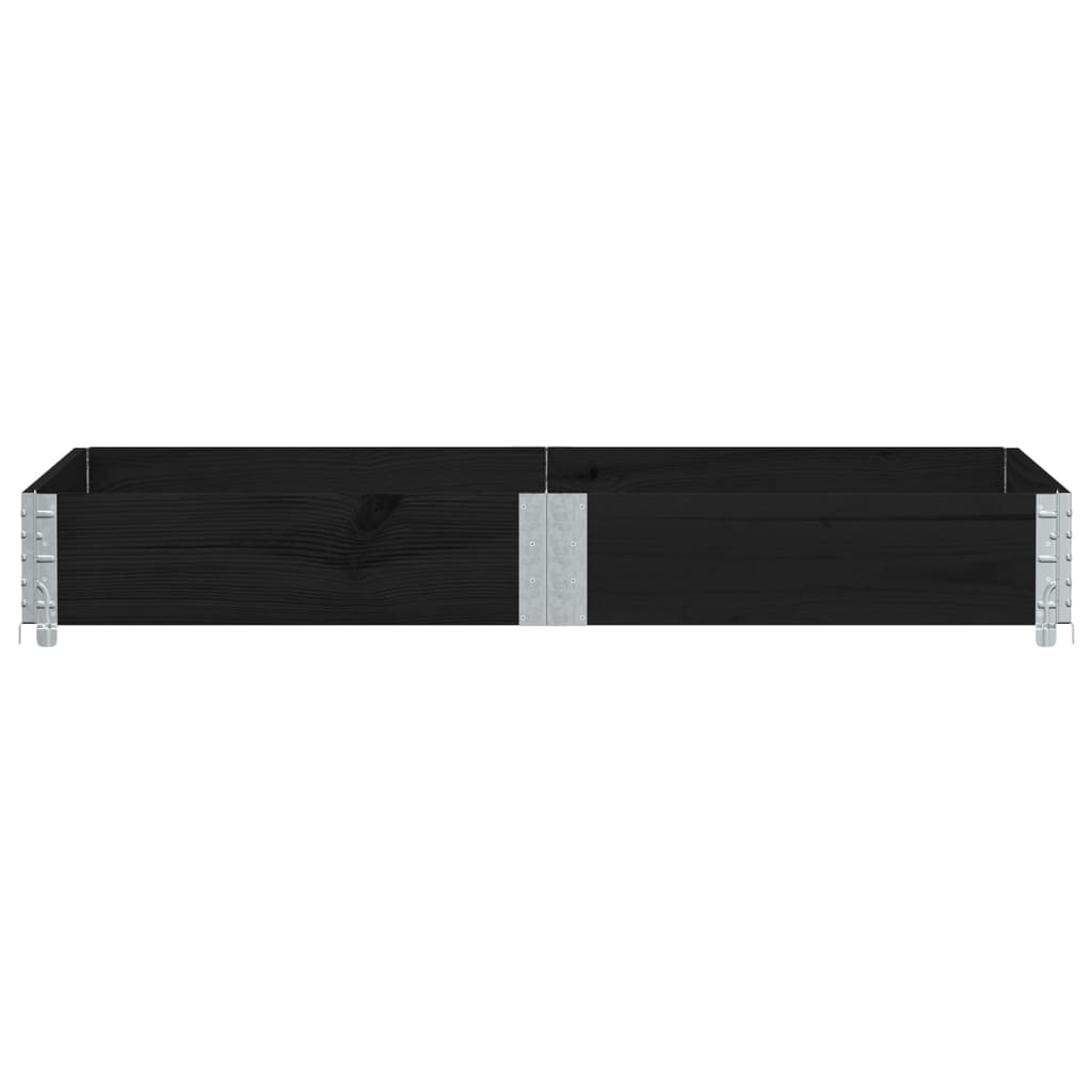 Vidaxl paletopzetrand 150x100 cm pin solide noir