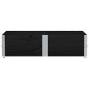 Vidaxl paletopzetranden 2 st 150x100 cm pin solide noir noir - afbeelding 3