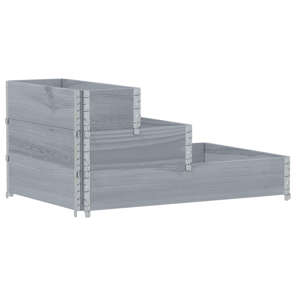 Jardinière surélevé vidaxl 3 couches 120x80 cm en pin solide