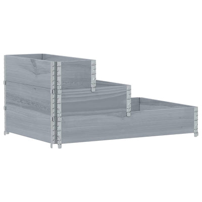 Jardinière surélevé vidaxl 3 couches 120x80 cm en pin solide