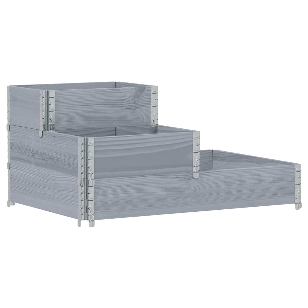 Jardinière surélevé vidaxl 3 couches 120x80 cm en pin solide