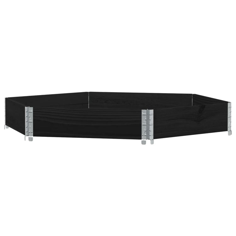 Vidaxl planter surélevé hexagonal 160x160 cm Bois de pin noir