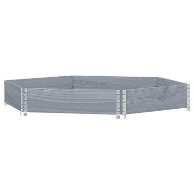 Jardinière surélevé vidaxl 160x160 cm en bois de pin gris