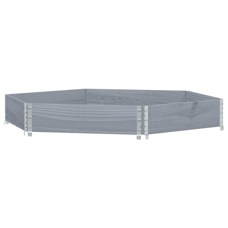 Jardinière surélevé vidaxl 160x160 cm en bois de pin gris