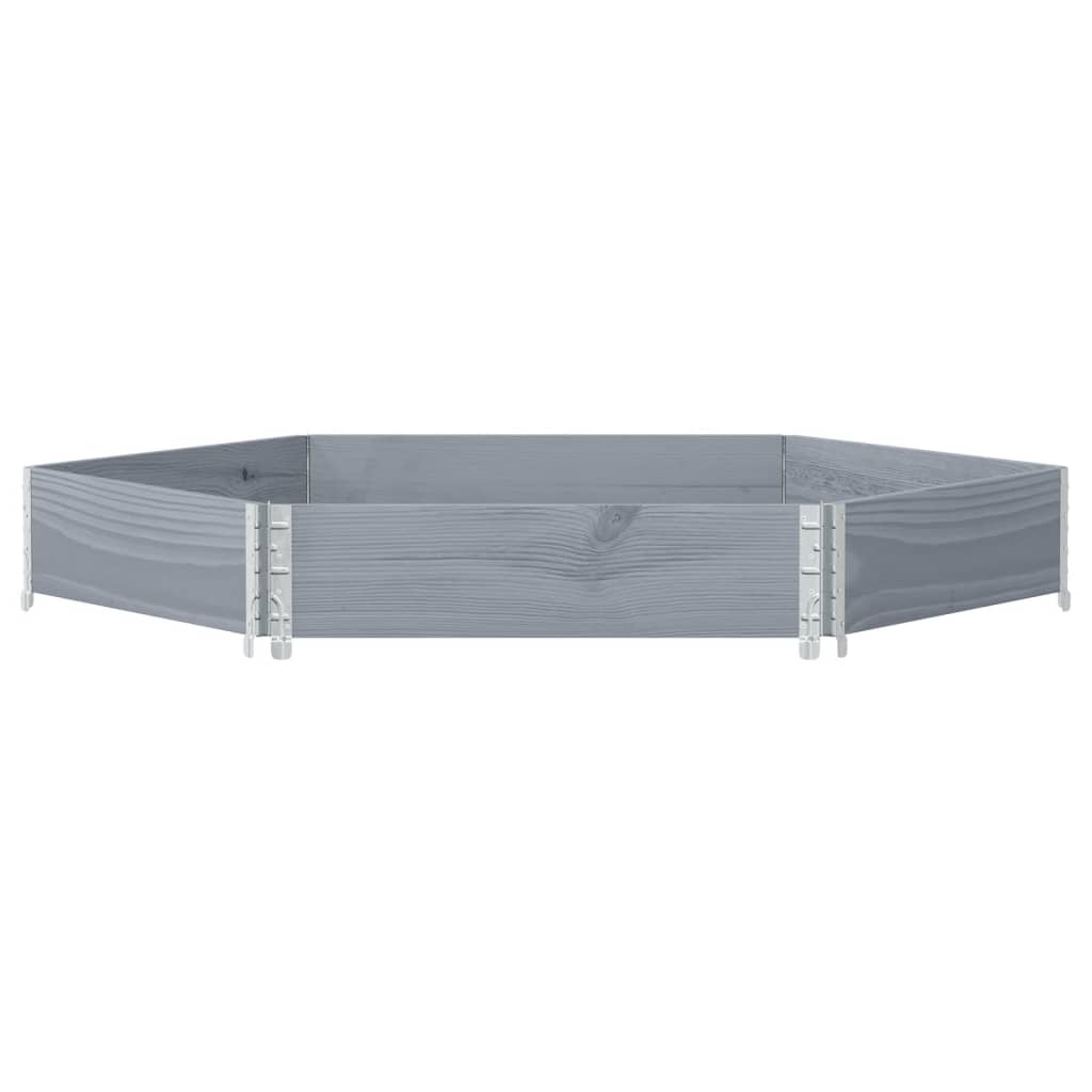 Jardinière surélevé vidaxl 160x160 cm en bois de pin gris