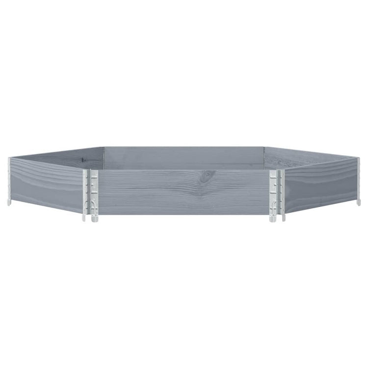 Jardinière surélevé vidaxl 160x160 cm en bois de pin gris